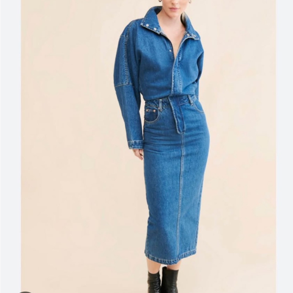 Ronny Kobo Collection Blue Denim Dress